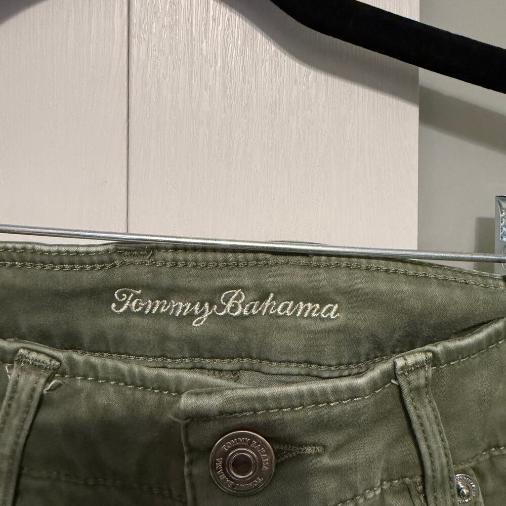 Tommy Bahama Boracay Beach High Rise Ankle Pants Tea Leaf Green Size 4x28 - Picture 2 of 4